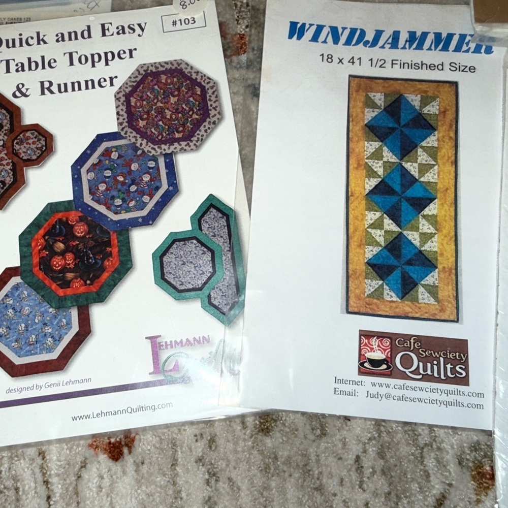 Assorted Quilt Table Runner with Earthy Tones & Blanket Designs - Picture 3 of 9